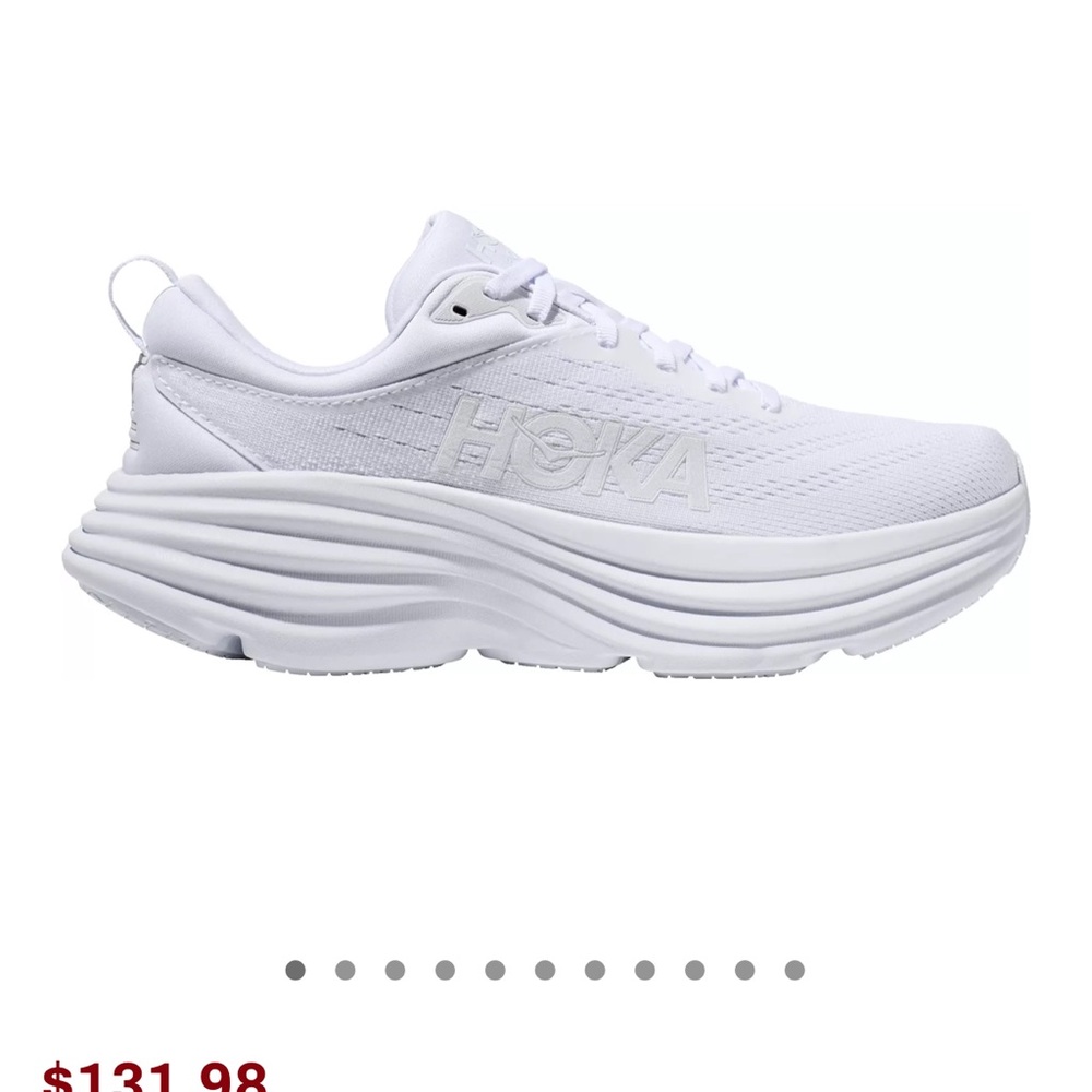 Womens Hoka Bondi 8 all white size 9.5